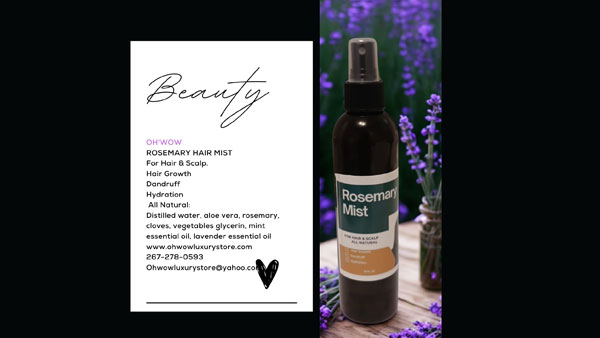 Rosemary Hair Mist For Hair & Scalp