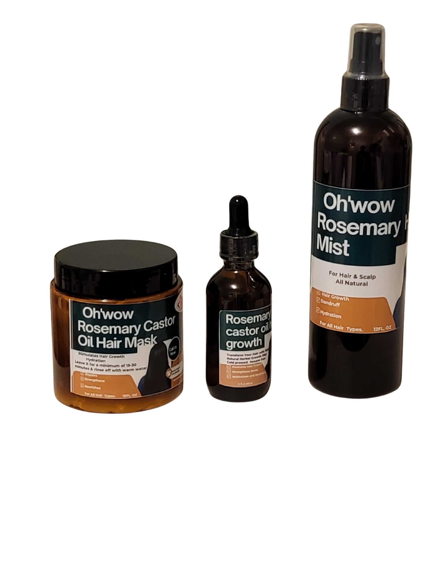 Rosemary Castor oil 4 OZ,  Rosemary Hair Mist,  Rosemary Castor oil Hair Mask i