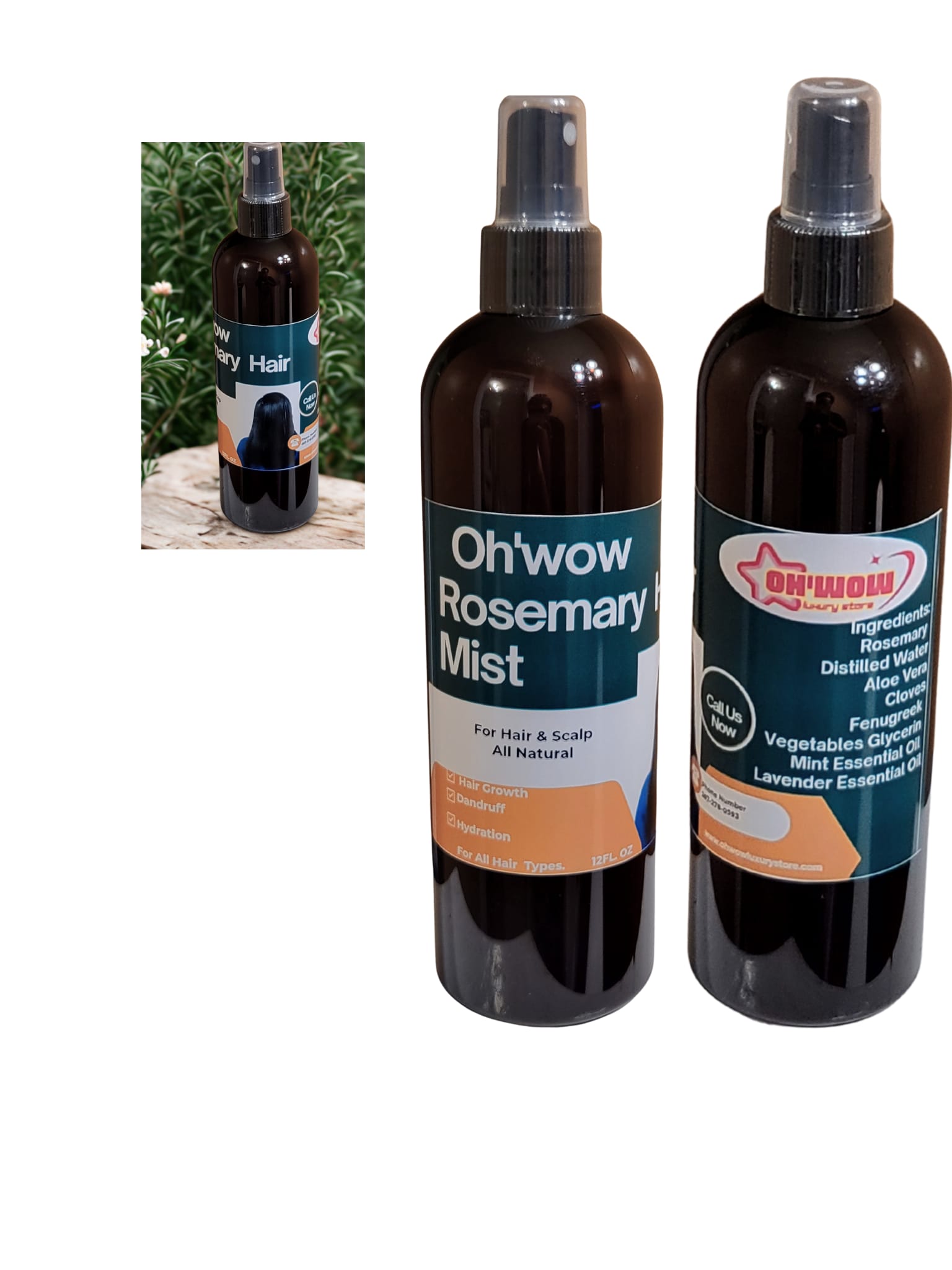 12 oz Oh wow Rosemary Hair Mist